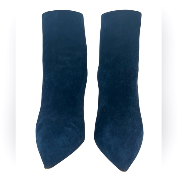 CHRISTIAN LOUBOUTIN Delicotte 100 Ankle Boots Navy Suede/Silver 38.5EU 8.5US - Picture 7 of 14